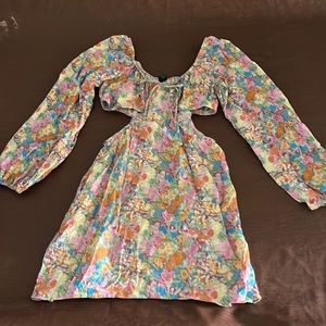 Floral cutout dress